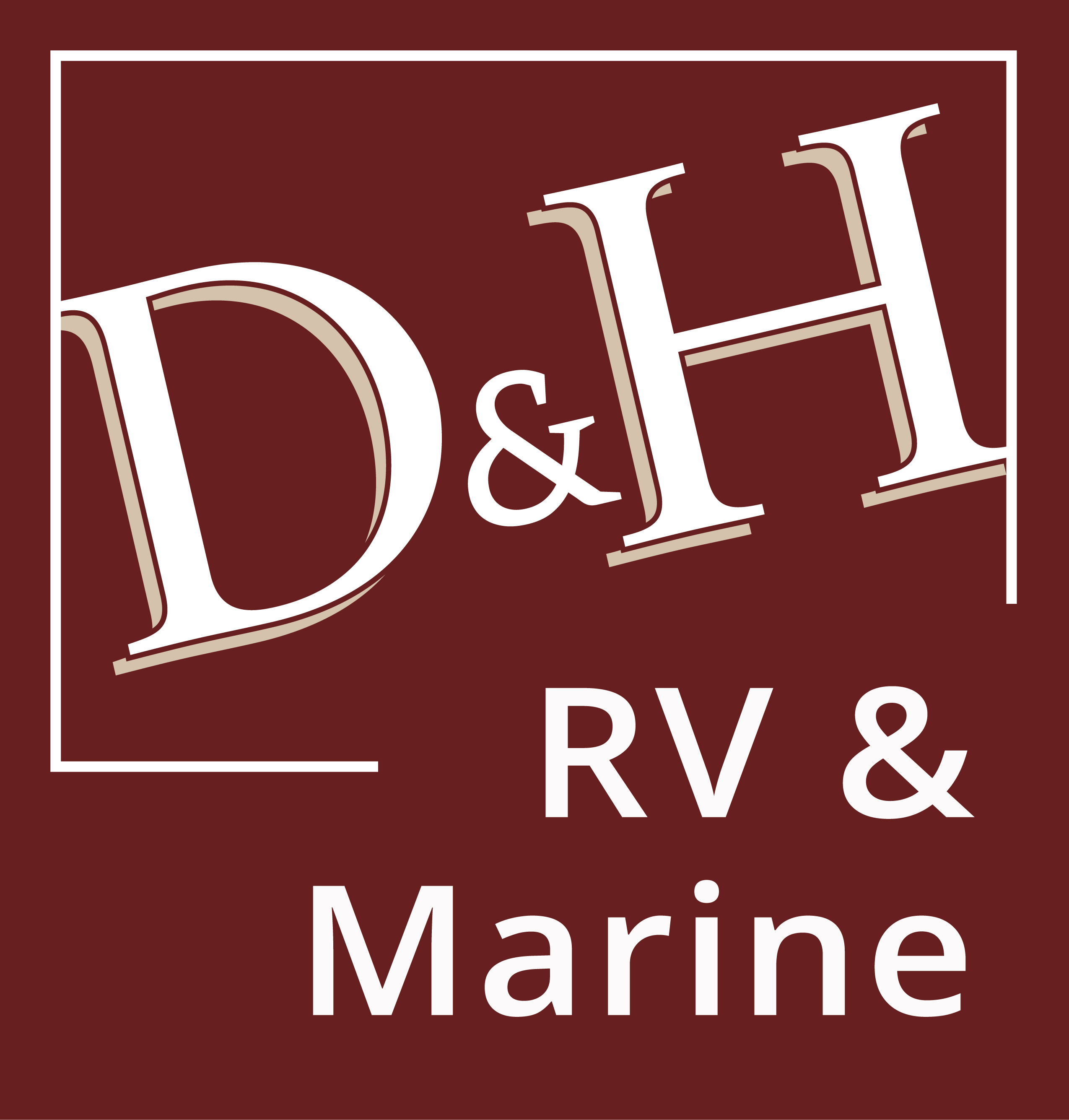D&H RV & Marine. Logo