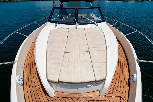 Slide: The Image of 2015 Absolute 40 STL yacht with sunbathing deck and teak flooring. - 7