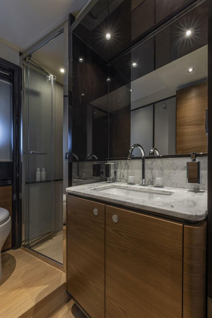 Slide: The Image of 2025 75 Absolute Navetta - VIP Stateroom Head/Shower Stall - 4537181