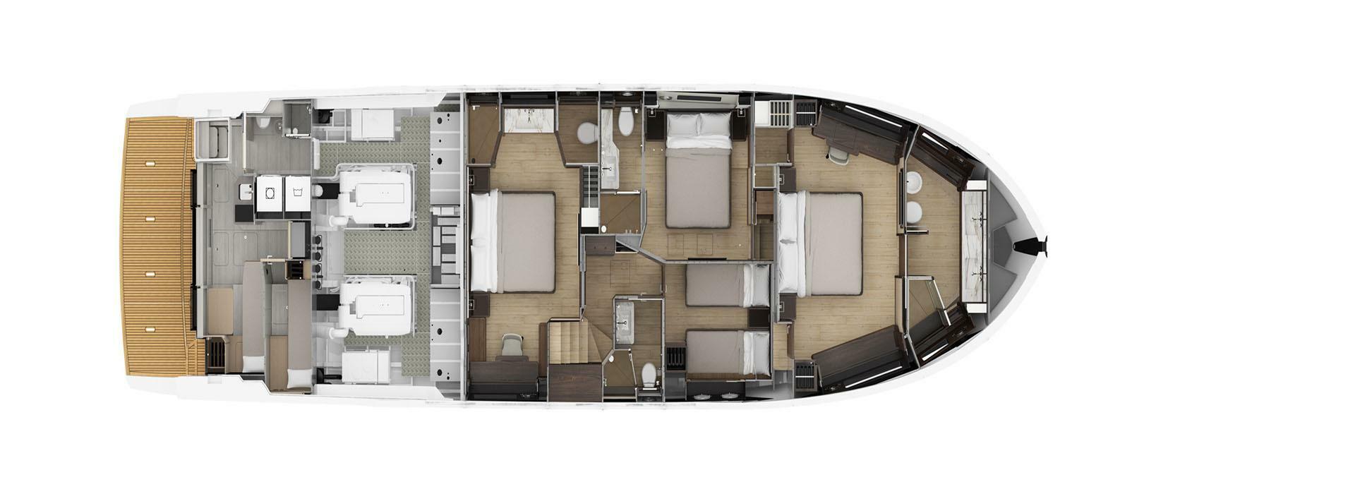 Slide: The Image of 2025 75 Absolute Navetta - Lower Deck Layout - 4539775