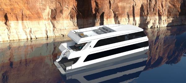 Slide: The Image of Luxury Adonia Legacy Share #11 yacht, 2022 model, cruising near scenic cliffs. - 1