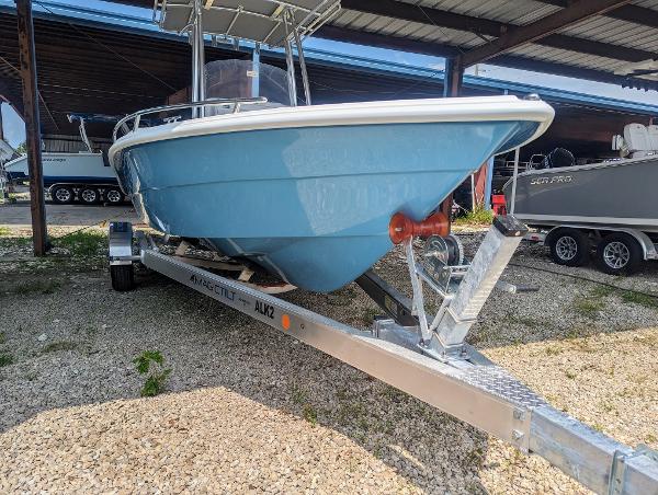 Slide: The Image of 2024 ALK2 Powerboats 22 CRX on trailer, under covered storage. - 1