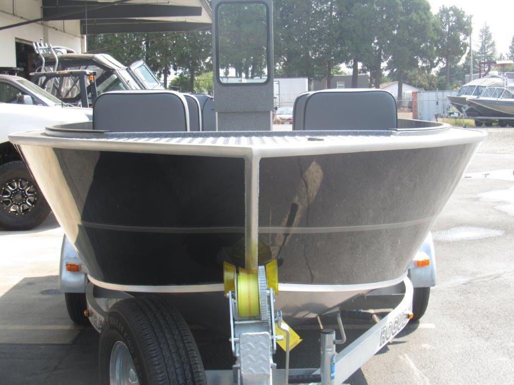 Slide: The Image of 2024 Alumaweld 20 ADVENTURER boat on a trailer, front view. - 8