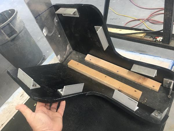 Slide: The Image of 1991 Apache POKER RUN CUSTOM boat seat base under construction. - 31