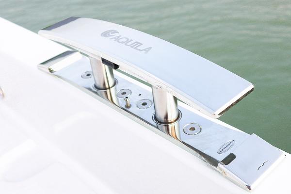 Slide: The Image of Aquila 70 Luxury 2023 yacht cleat in polished stainless steel. - 27