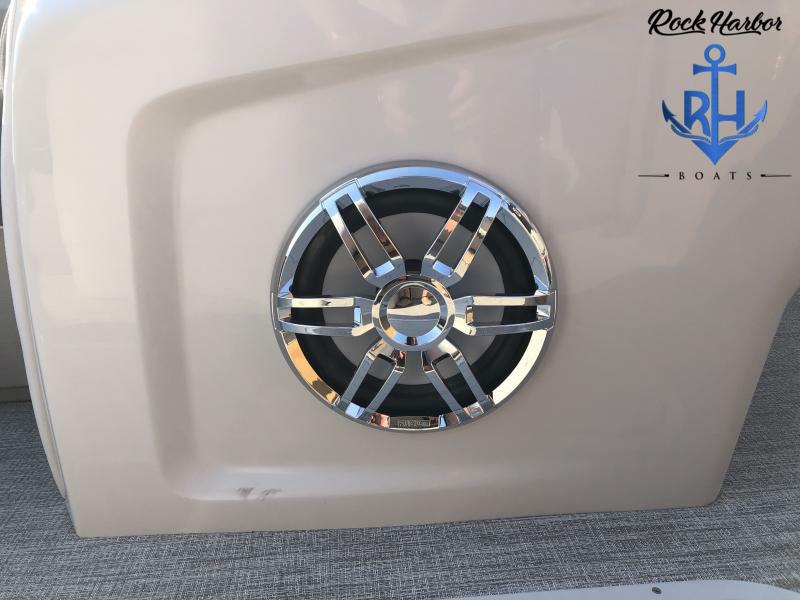 Slide: The Image of 2023 Avalon 2585 Catalina Entertainer boat speaker detail at Rock Harbor Boats. - 16