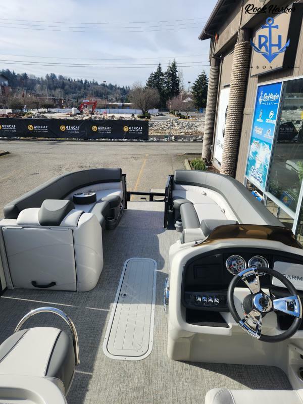 Slide: The Image of 2023 Avalon 2585 Catalina Entertainer pontoon boat interior at dealership. - 18