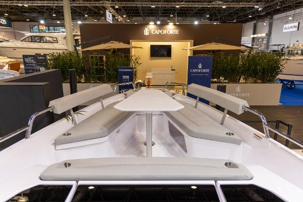 Slide: The Image of 2024 Axopar 29 Sun Top boat at Capoforte exhibition booth. - 3