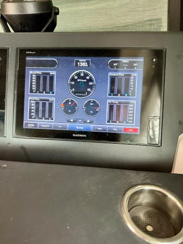 Slide: The Image of Garmin display on 2018 Axopar 37XC CROSS CABIN boat dashboard. - 24