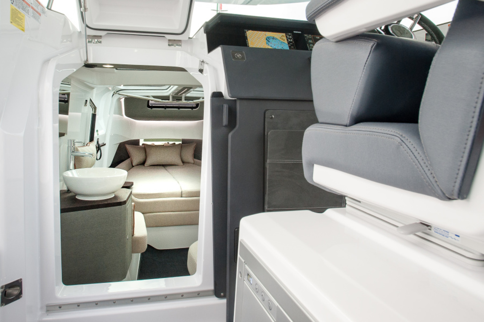 Slide: The Image of Axopar 37 XC  East Coast Yacht Sales AvailableCompanionway East Coast Yacht Sales
Axopar 37 XC Cross Cabin - 3929485