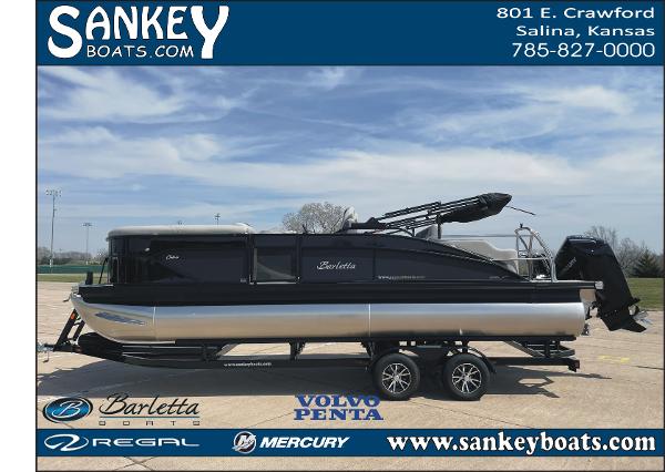Slide: The Image of 2024 Barletta Cabrio 22UC pontoon boat at Sankey Boats, Salina, Kansas. - 1