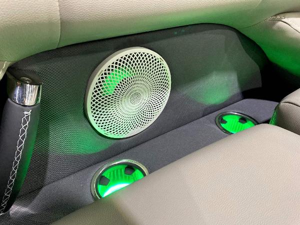 Slide: The Image of 2024 Barletta Corsa Ultra-Lounge 25UCA interior speaker and illuminated cup holders. - 15