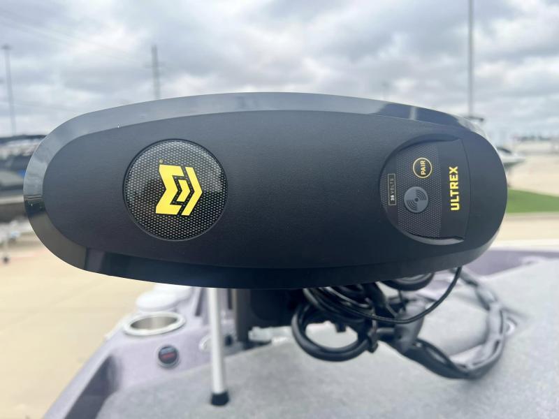 Slide: The Image of Close-up of the 2024 Bass Cat Caracal STS Ultrex trolling motor. - 22