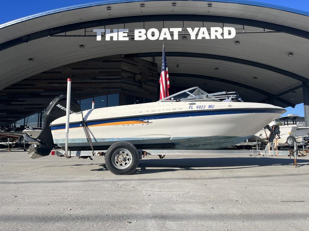 Slide: The Image of 2004 Bayliner 175 boat on trailer at The Boat Yard. - 1