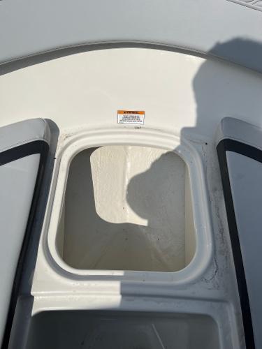 Slide: The Image of 2024 Bayliner Element M17 boat storage compartment. - 10