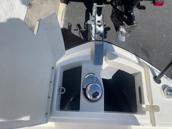Slide: The Image of 2024 Bayliner Trophy 23 Pilothouse anchor locker and bow detail. - 9