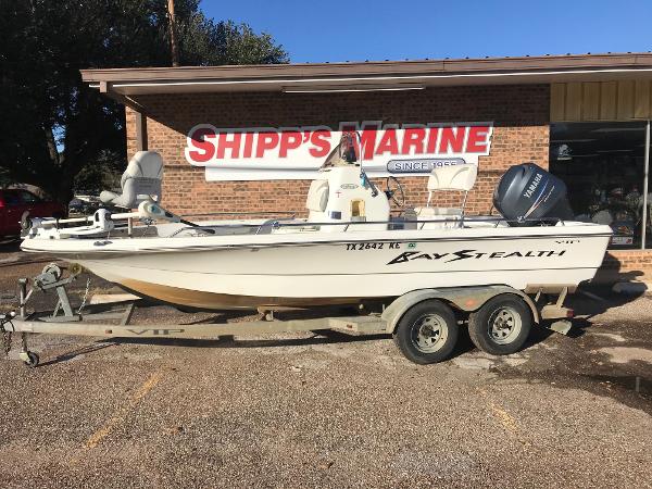 Slide: The Image of 2005 Bay Stealth 2030 Liner boat on trailer at Shipp's Marine. - 0