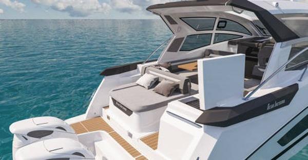 Slide: The Image of 2024 Beneteau 36 Gran Turismo GT luxury yacht on open water. - 11