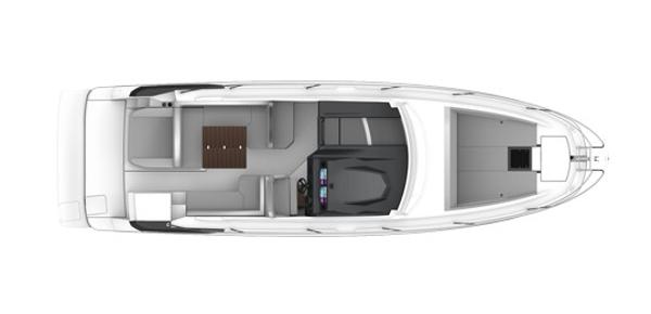 Slide: The Image of Top view of 2024 Beneteau 36 Gran Turismo GT yacht layout. - 36