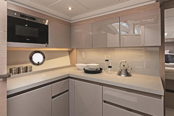Slide: The Image of Modern kitchen in 2021 Beneteau Gran Turismo 50 Sportfly yacht. - 23