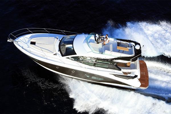 Slide: The Image of 2021 Beneteau Gran Turismo 50 Sportfly yacht cruising on the water. - 7