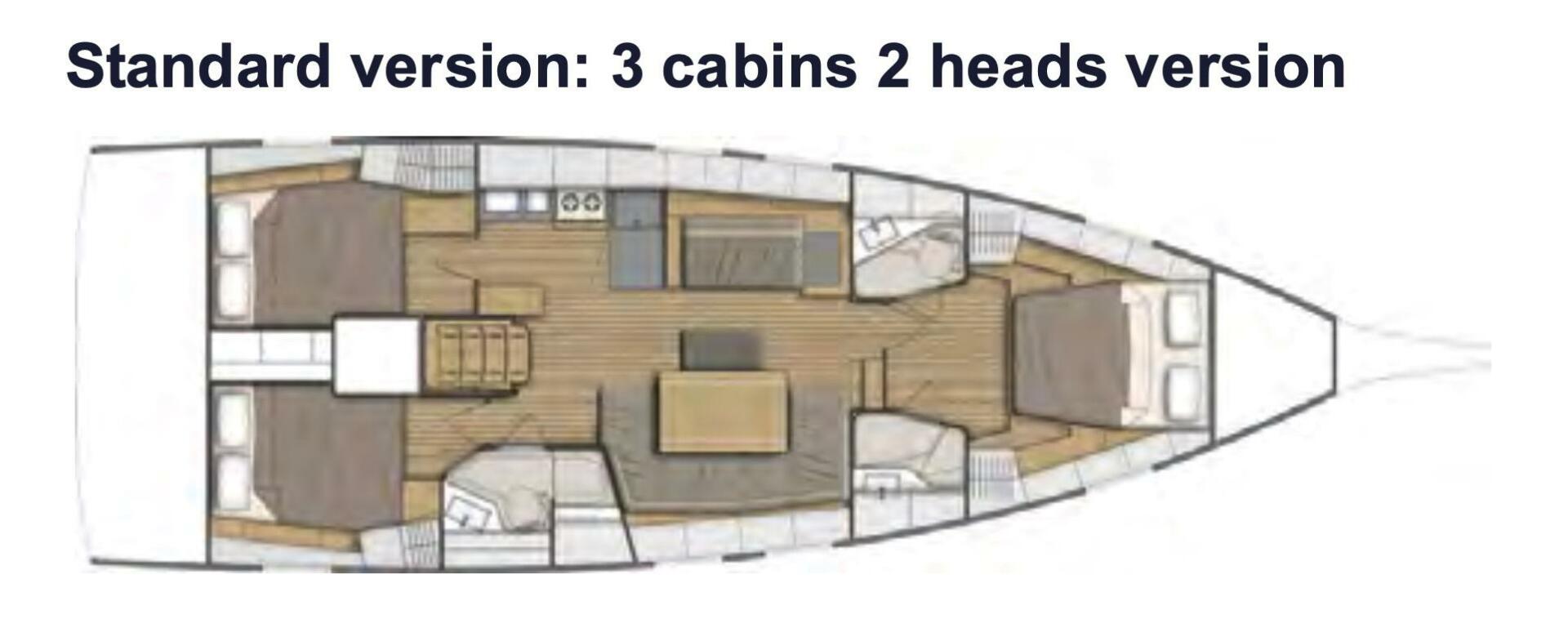 Slide: The Image of 5a BO 46.1 3 Cabins 2 Heads Layout - 5240444