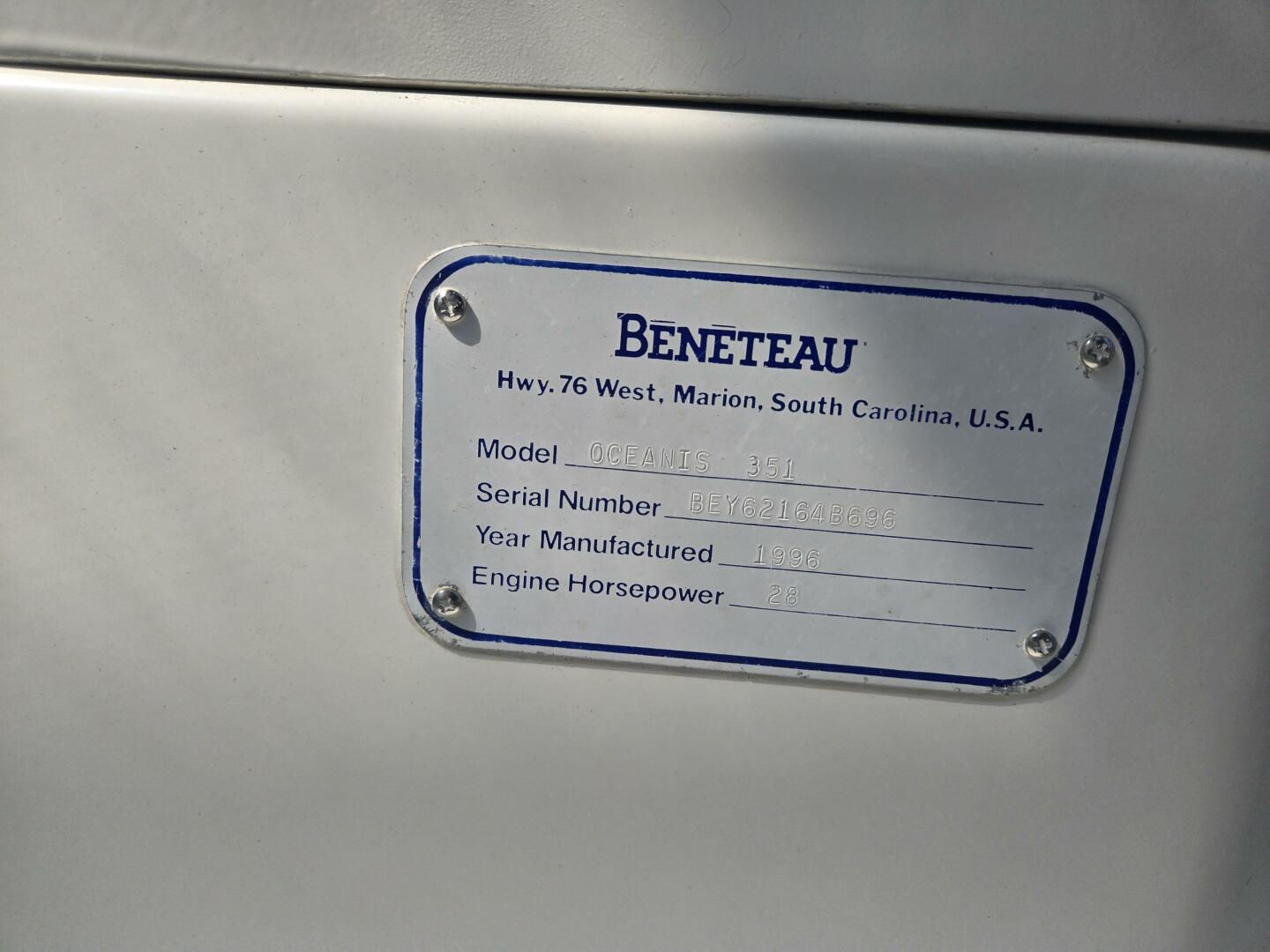 Slide: The Image of Beneteau Oceanis 351 1996 - 5174064