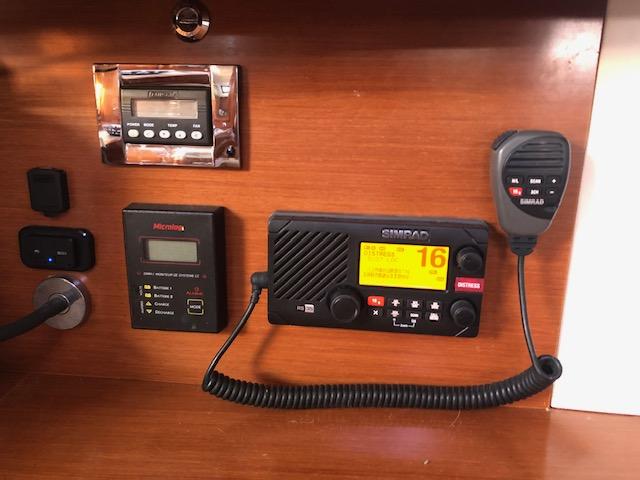 Slide: The Image of Control panel of a 2013 Beneteau Oceanis 45 sailboat with Simrad radio. - 40