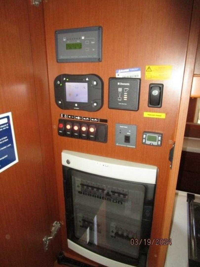 Slide: The Image of 50' Beneteau electrical panel - 4242449