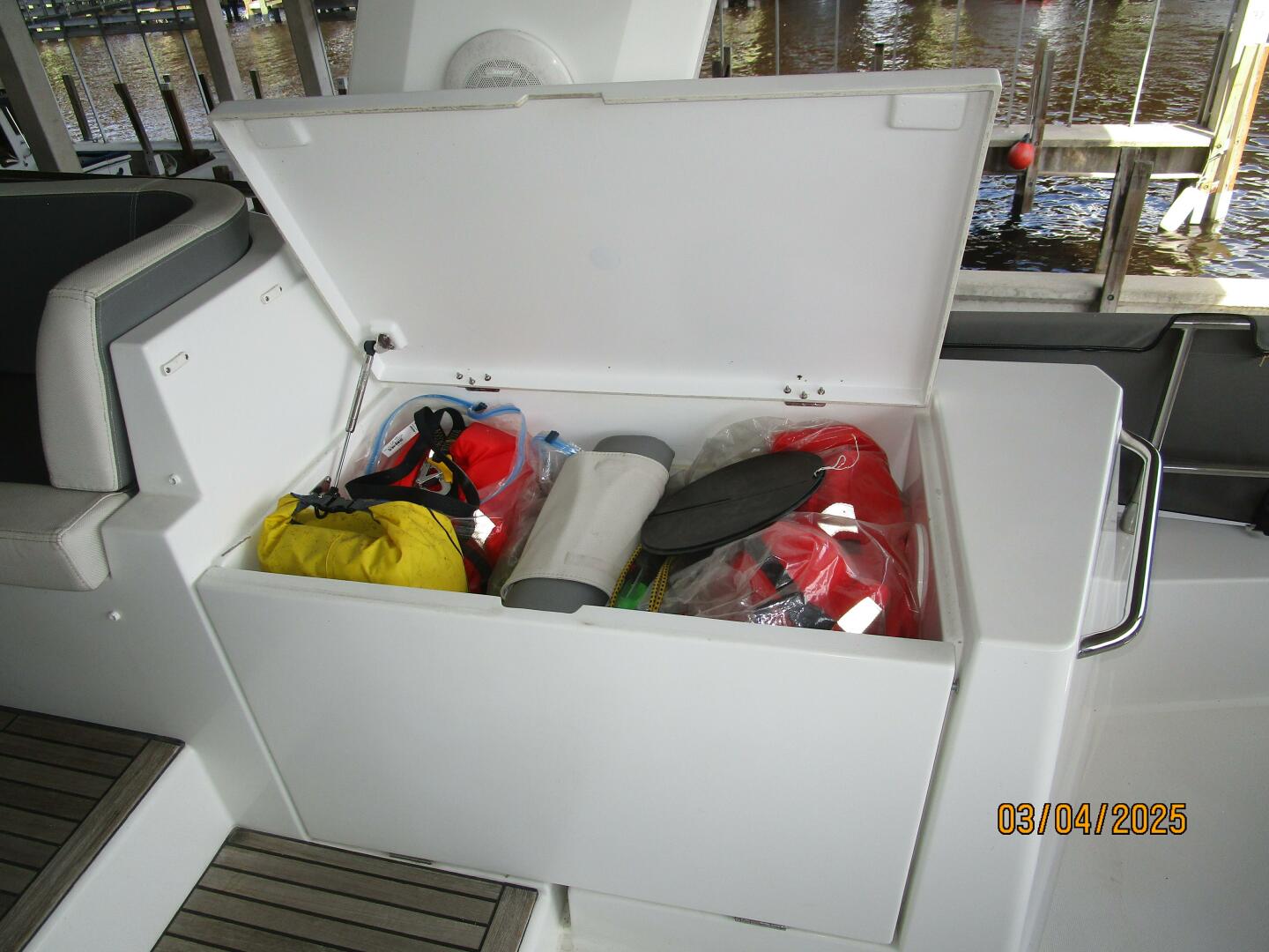 Slide: The Image of 50' Beneteau sundeck starboard storage - 5139400