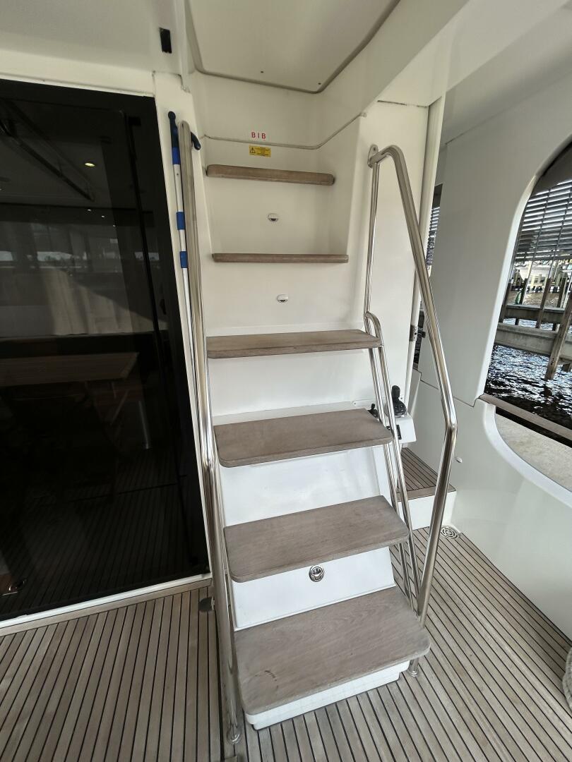 Slide: The Image of 50' Beneteau aftdeck-flybridge stairs - 5139385
