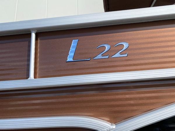 Slide: The Image of 2023 Bennington 22LFAPG boat, model L22 emblem - 2