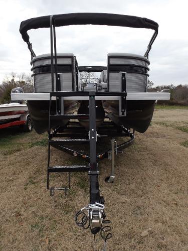 Slide: The Image of 2023 Bennington 22 SXSR pontoon boat on a trailer. - 0