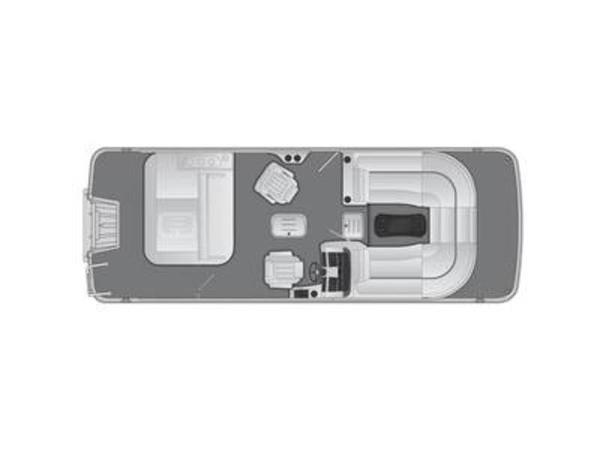 Slide: The Image of Top view of 2023 Bennington 23LTSB pontoon boat layout. - 5