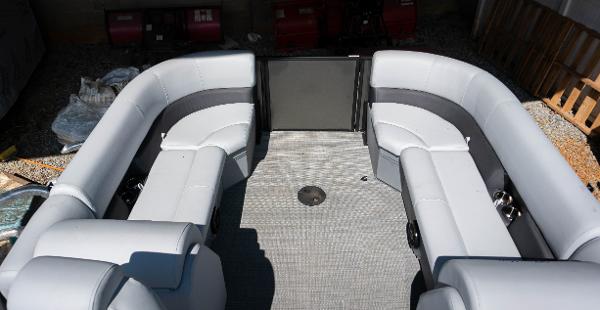 Slide: The Image of 2024 Bentley Pontoons 240 Navigator interior seating area. - 4