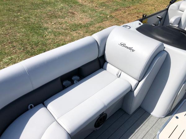 Slide: The Image of 2023 Bentley Pontoons Legacy 223 Navigator interior seating. - 8