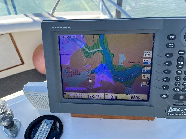 Slide: The Image of Navigation system on a 1980 Bertram 33 Sport Fisherman boat. - 5