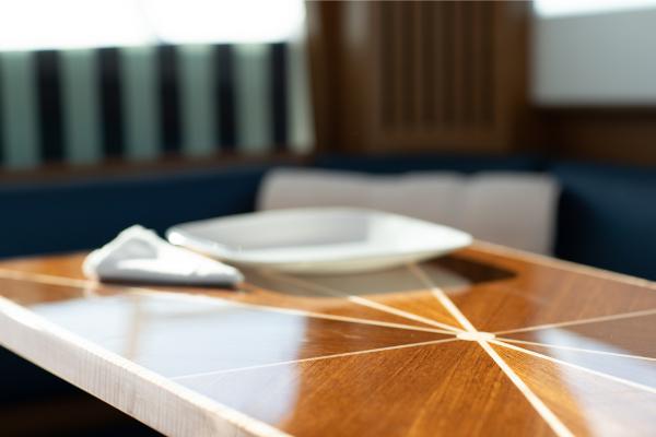 Slide: The Image of Elegant dining table on 2023 Bertram 35 Flybridge yacht. - 30