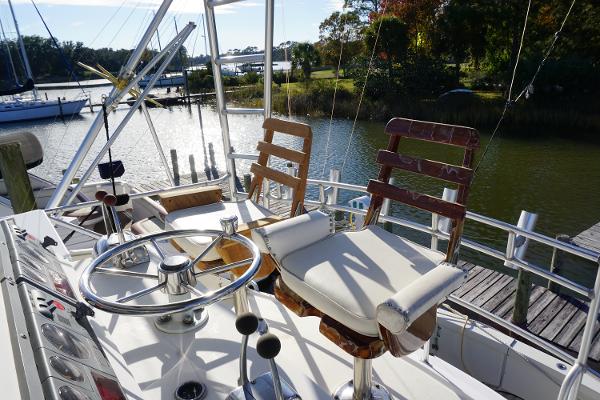 Slide: The Image of 1987 37 Bertram 37 Convertible RIDGEBACK Helm - 17