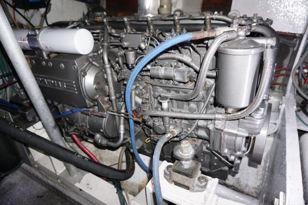 Slide: The Image of 1987 37 Bertram 37 Convertible RIDGEBACK Engine Room - 35