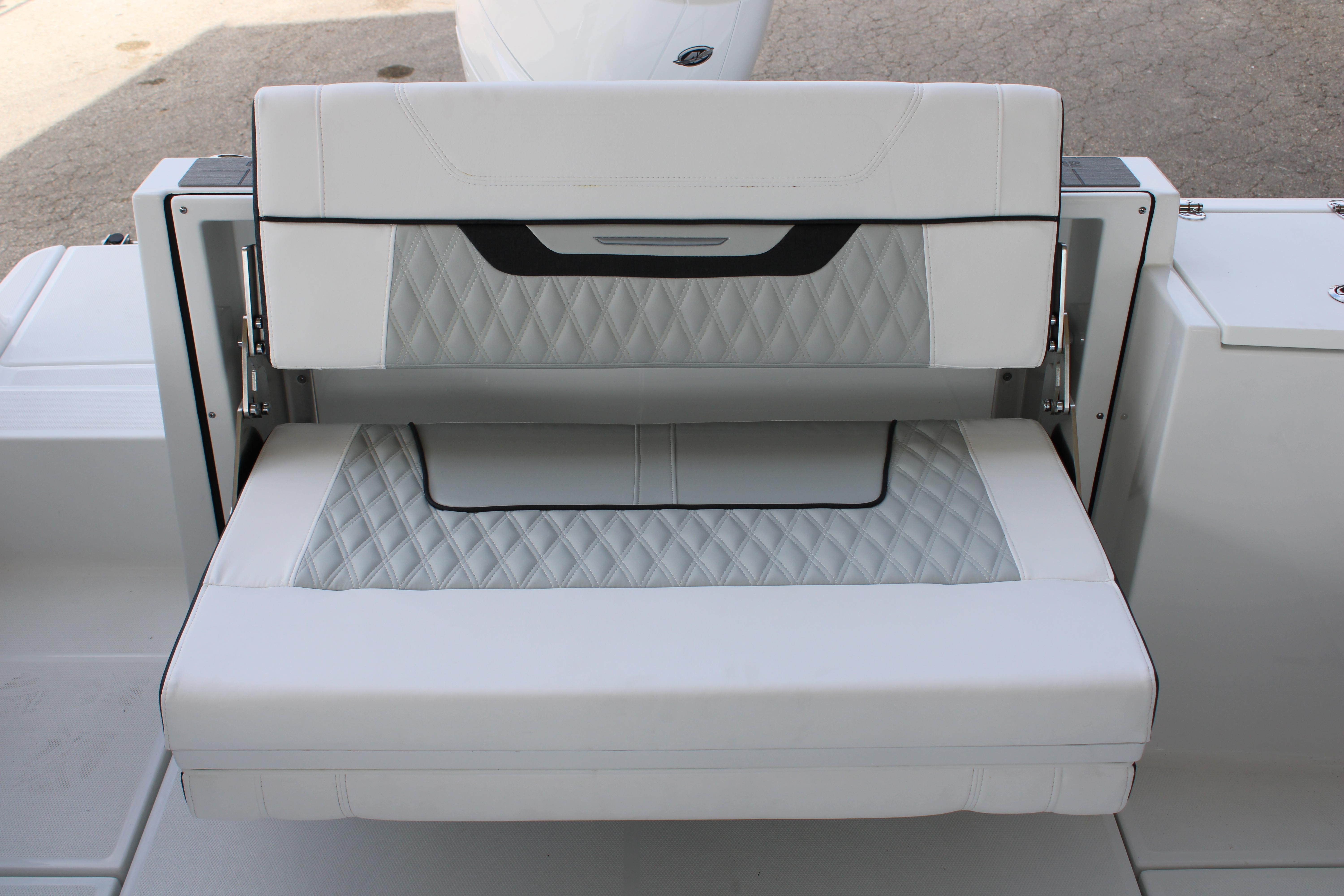 Slide: The Image of 2023 Blackfin 252 DC boat seat with diamond-stitched upholstery. - 13
