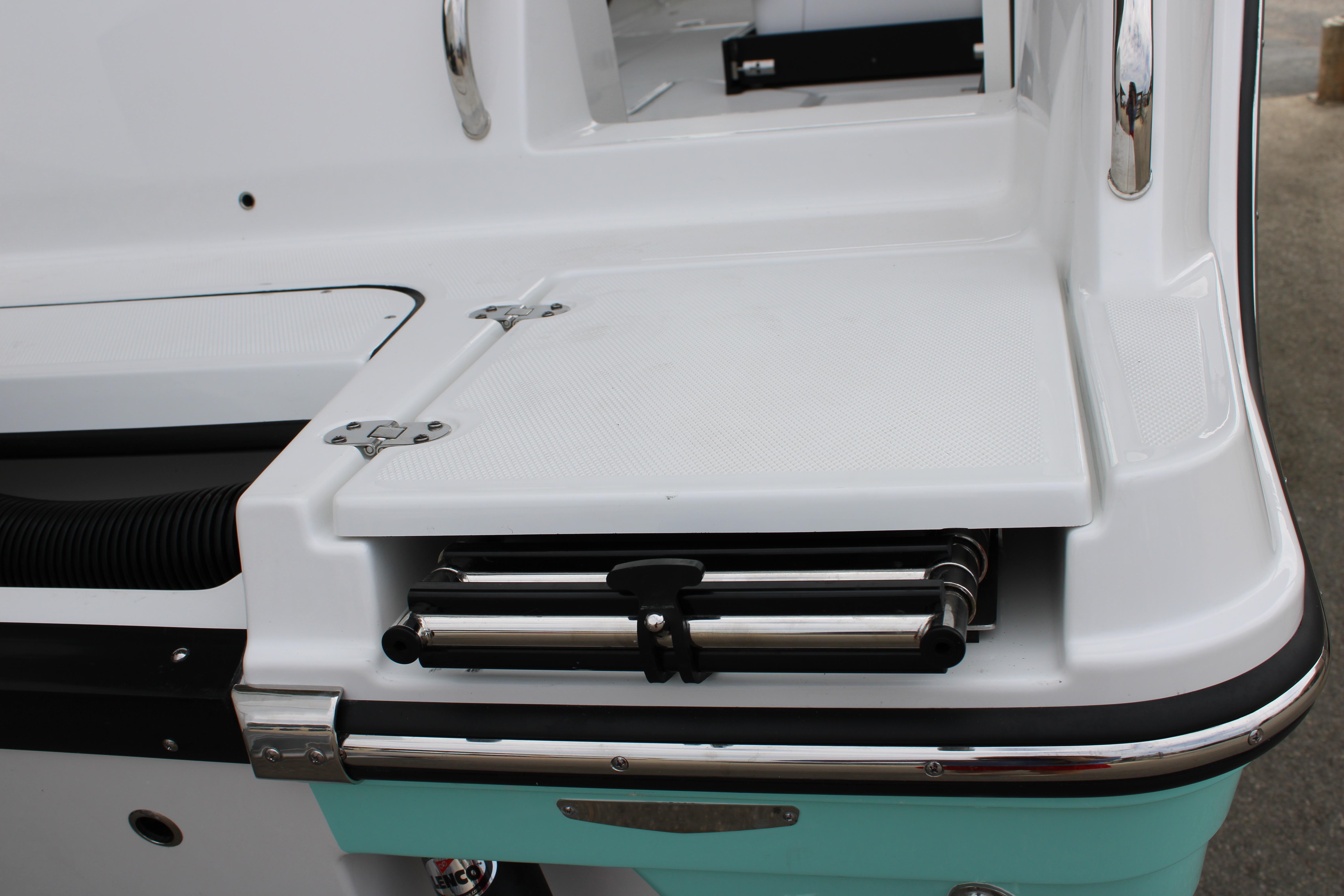 Slide: The Image of 2023 Blackfin 252 DC boat swim platform with foldable ladder. - 8