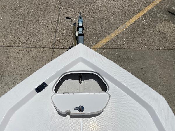 Slide: The Image of 2023 Blue Wave 2200 STL boat bow with anchor storage. - 9