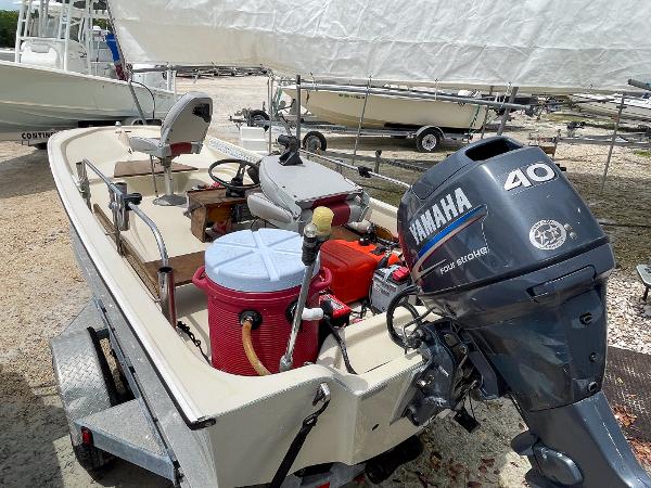 Slide: The Image of 1976 Boston Whaler 150 Sport with Yamaha 40HP outboard motor. - 6