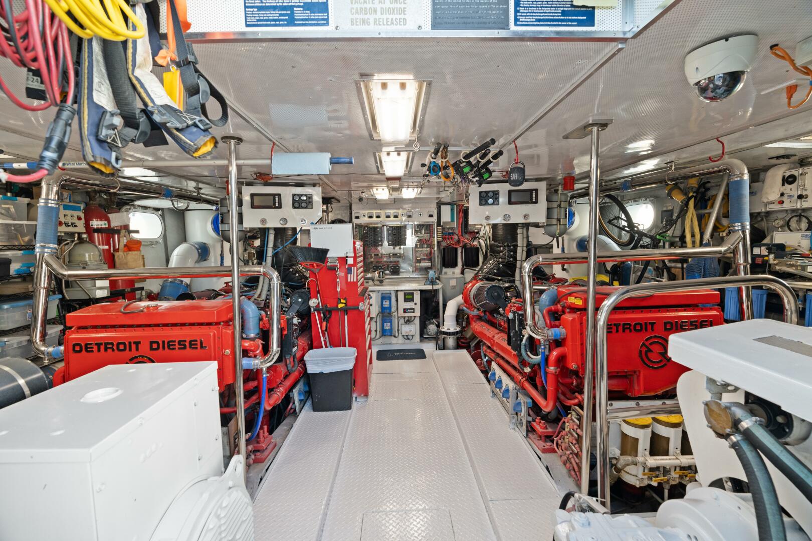 Slide: The Image of Broward 96 Crown Jewel - Engine Room 1996 Broward 96 Raised Pilothouse MY - Crown Jewel - 4931474