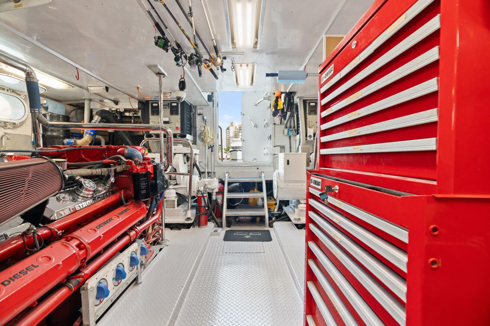 Slide: The Image of Broward 96 Crown Jewel - Engine Room 1996 Broward 96 Raised Pilothouse MY - Crown Jewel - 4931478