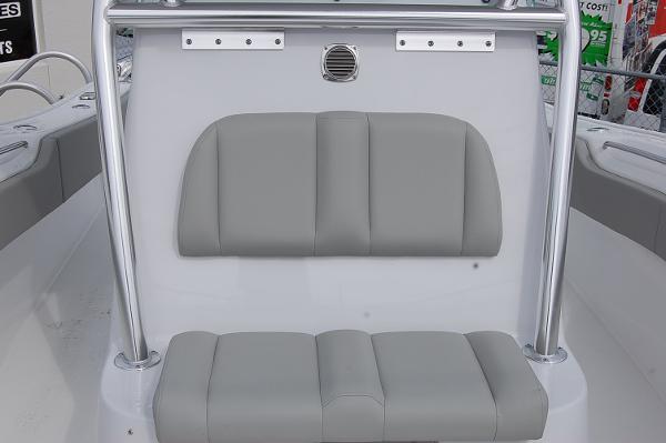 Slide: The Image of 2023 Cape Horn 31T boat with gray cushioned seating. - 6