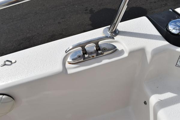 Slide: The Image of 2021 Carolina Skiff 19 LS boat cleat and railing detail. - 49