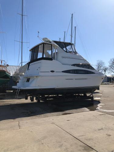 The Image of 2004 Carver 366 Motor Yacht on dry dock. - 0
