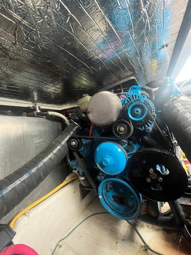 Slide: The Image of Engine compartment of a 2006 Carver 36 Mariner boat. - 17